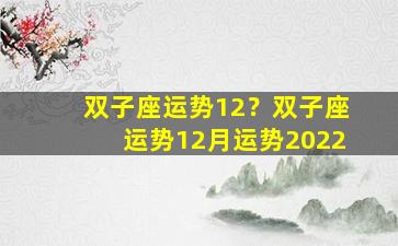 双子座运势12？双子座运势12月运势2022