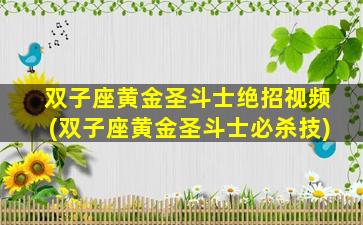 双子座黄金圣斗士绝招视频(双子座黄金圣斗士必杀技)