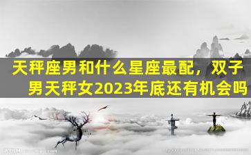 天秤座男和什么星座最配，双子男天秤女2023年底还有机会吗