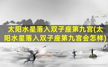 太阳水星落入双子座第九宫(太阳水星落入双子座第九宫会怎样)