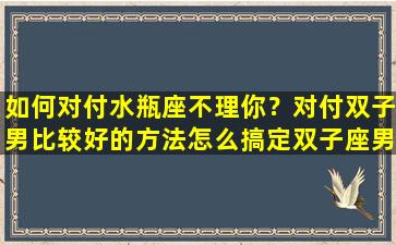 如何对付水瓶座不理你？对付双子男比较好的方法怎么搞定双子座男生